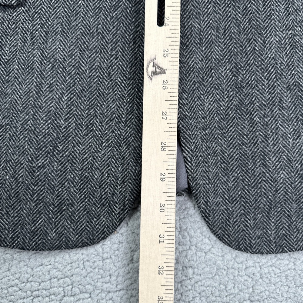 Brooks Brothers 346 Blazer Men 44R Grey Herringbone Tweed Wool Sport Coat - Picture 11 of 16